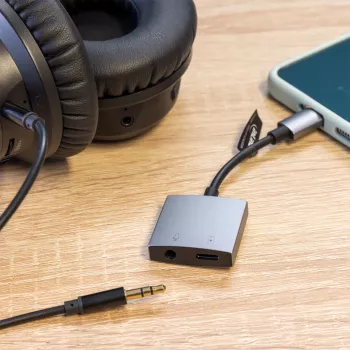 InLine USB-C Audio-Adapterkabel, USB-C auf 3,5-mm-Klinke + PD 30 W