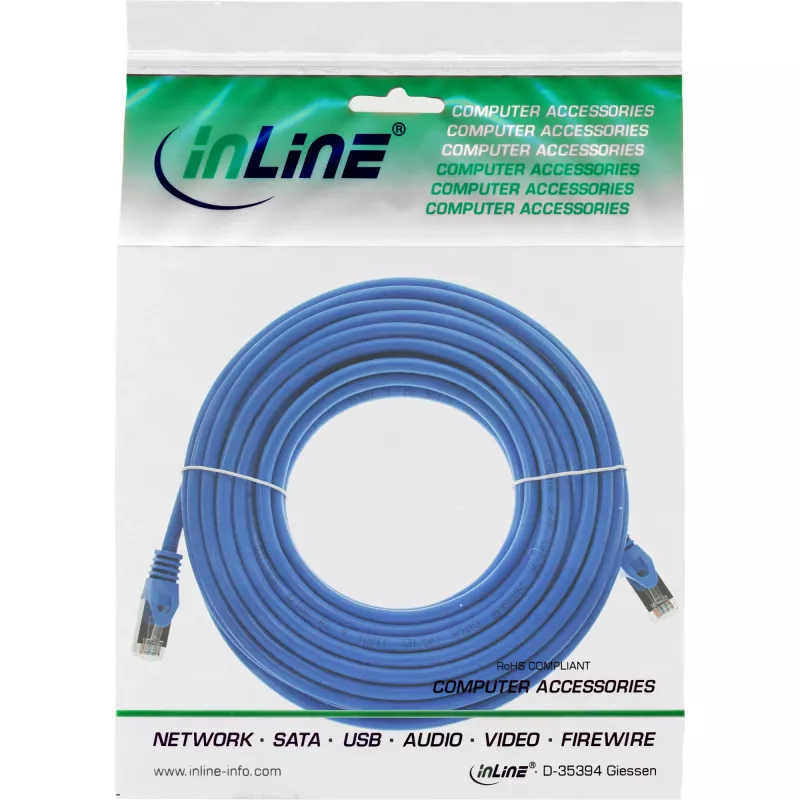InLine Patchkabel SF/UTP Cat.5e blau 30m
