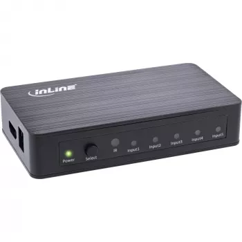 InLine HDMI Switch 5-Port 4K2K@60Hz HDCP 2.2 Schwarz