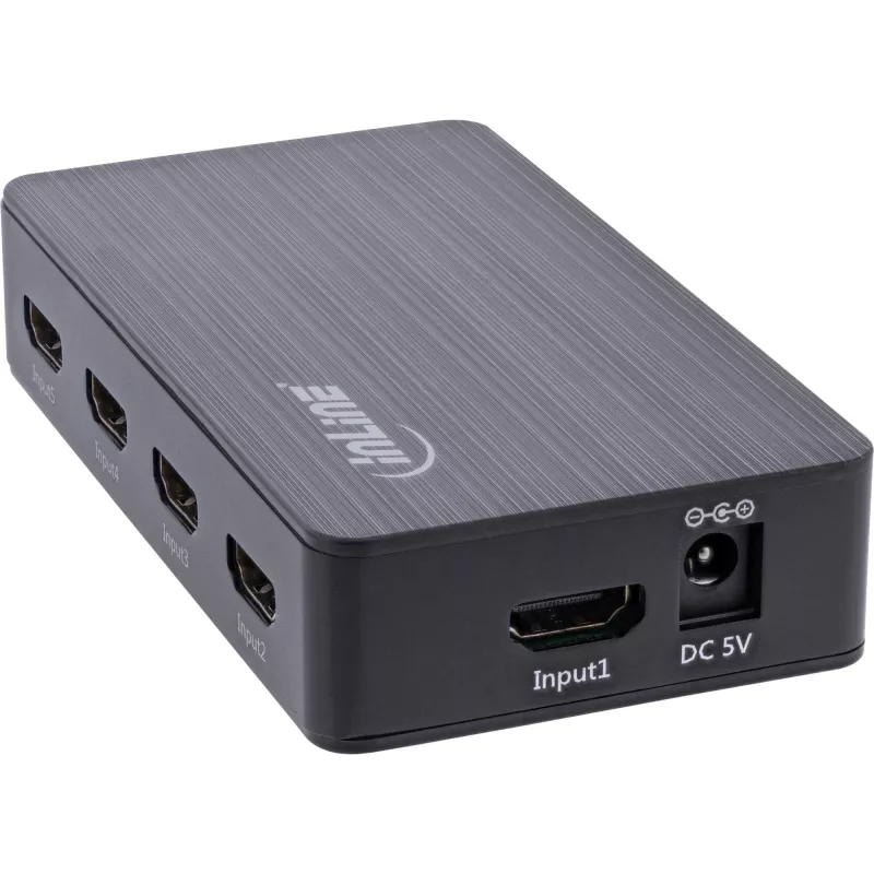 InLine HDMI Switch 5-Port 4K2K@60Hz HDCP 2.2 Schwarz