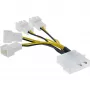 Stromadapterkabel Molex InLine 33341A 0,05 m 4x Lüfteranschluss