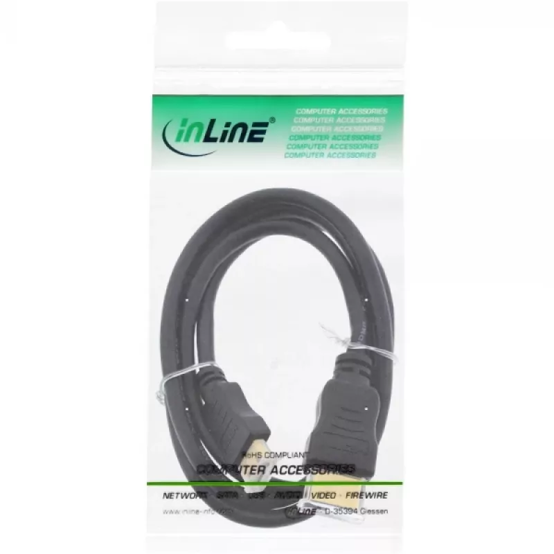 InLine HDMI-Mini-Kabel, High Speed HDMI, AM/CM, vergoldet, 1,5 m