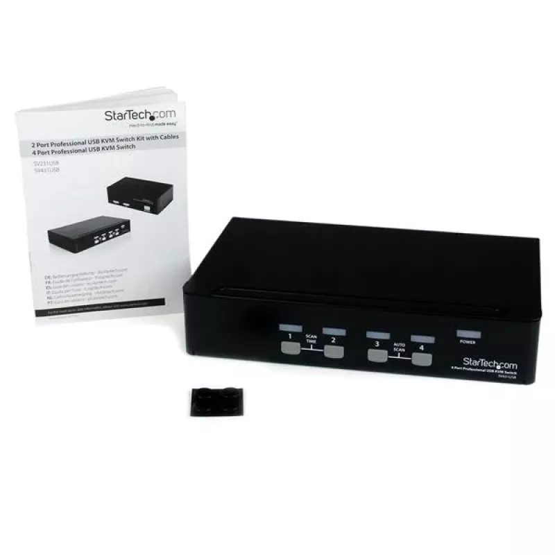 StarTech.com 4-Port professioneller VGA USB KVM-Switch mit Hub