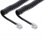 Telefon-Spiralkabel InLine RJ10 4P4C 18893 2m schwarz