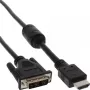 InLine HDMI-DVI-Kabel 19 Pin Stecker / 18+1 Stecker + Ferritkern schwarz 5m