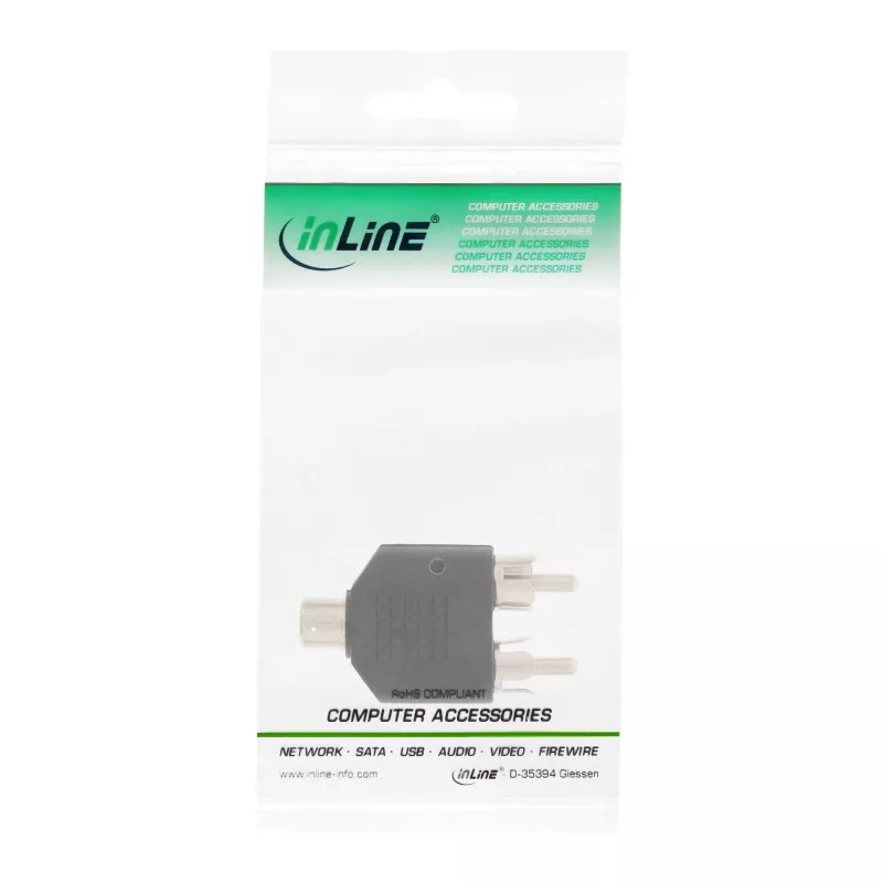 Audio-Adapter Cinch-Buchse / 2x Cinch-Stecker InLine 99311