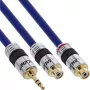InLine Audio Kabel Premium 2x RCA female / 3.5mm male gold plated 0.25m