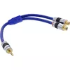 InLine Audio Kabel Premium 2x RCA female / 3.5mm male gold plated 0.25m