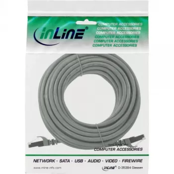 InLine Patchkabel U/UTP Cat.5e AWG26 grau 10m