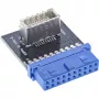 InLine USB 3.0 auf USB 3.1 Front Panel Key-B Adapter intern Mehrfarbig