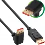 InLine DisplayPort-1.4-Kabel, 8K4K, abgewinkelt, Schwarz/Gold, 5 m