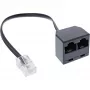InLine ISDN-Splitter 1x RJ45 M / 2x RJ45 F, 8P4C ohne Widerstände