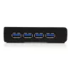 StarTech.com 4-Port Schwarz SuperSpeed USB 3.0 Hub, USB 3.2 Gen 1 (3.1 Gen 1) Typ-A, 5000 Mbit/s, Schwarz, Power, 5 V, 2 A