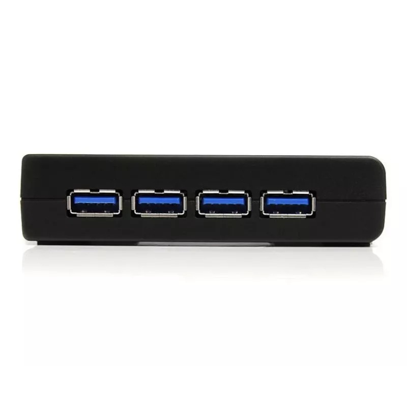 StarTech.com 4-Port Schwarz SuperSpeed USB 3.0 Hub, USB 3.2 Gen 1 (3.1 Gen 1) Typ-A, 5000 Mbit/s, Schwarz, Power, 5 V, 2 A