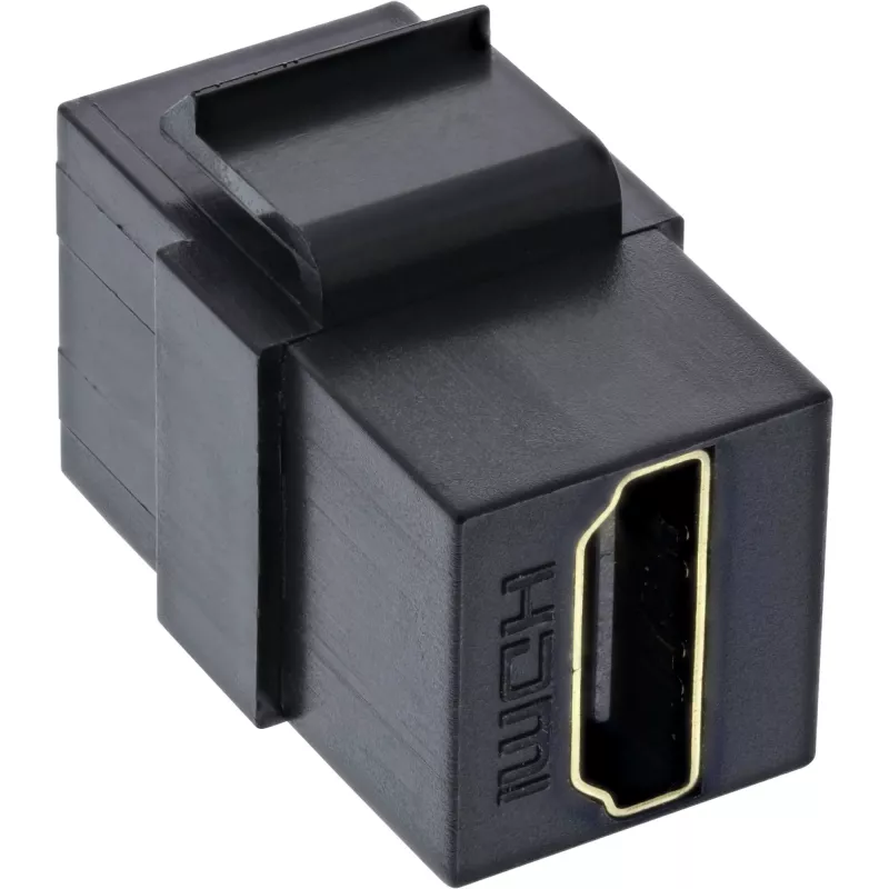 InLine HDMI Keystone Snap-In Modul, 4K/60Hz, HDMI AF/AF Schwarz