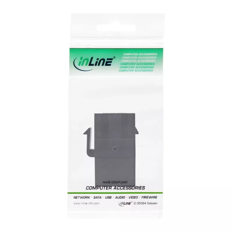 InLine HDMI Keystone Snap-In Modul, 4K/60Hz, HDMI AF/AF Schwarz