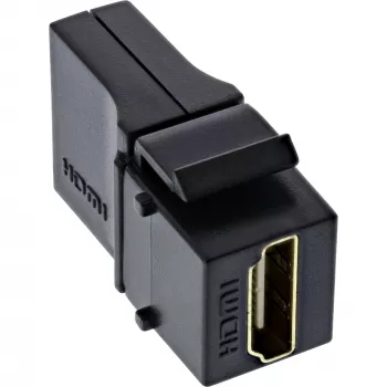InLine HDMI Keystone Snap-In Modul, 4K/60Hz, HDMI AF/AF gewinkelt schwarz