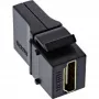 InLine HDMI Keystone Snap-In Modul, 4K/60Hz, HDMI AF/AF gewinkelt schwarz