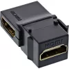 InLine HDMI Keystone Snap-In Modul, 4K/60Hz, HDMI AF/AF gewinkelt schwarz