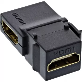 InLine HDMI Keystone Snap-In Modul, 4K/60Hz, HDMI AF/AF gewinkelt schwarz