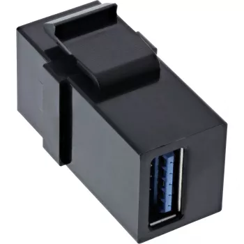 InLine USB 3.1 Snap-In-Modul, USB-A-Buchse/Buchse, schwarzes Gehäuse