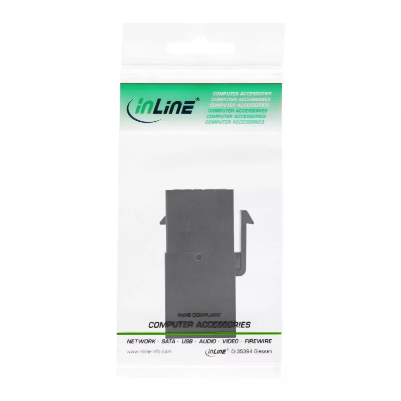 InLine USB 3.1 Snap-In-Modul, USB-A-Buchse/Buchse, schwarzes Gehäuse