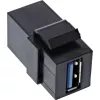 InLine USB 3.1 Snap-In-Modul, USB-A B/B, 90° abgewinkelt, schwarzes Gehäuse