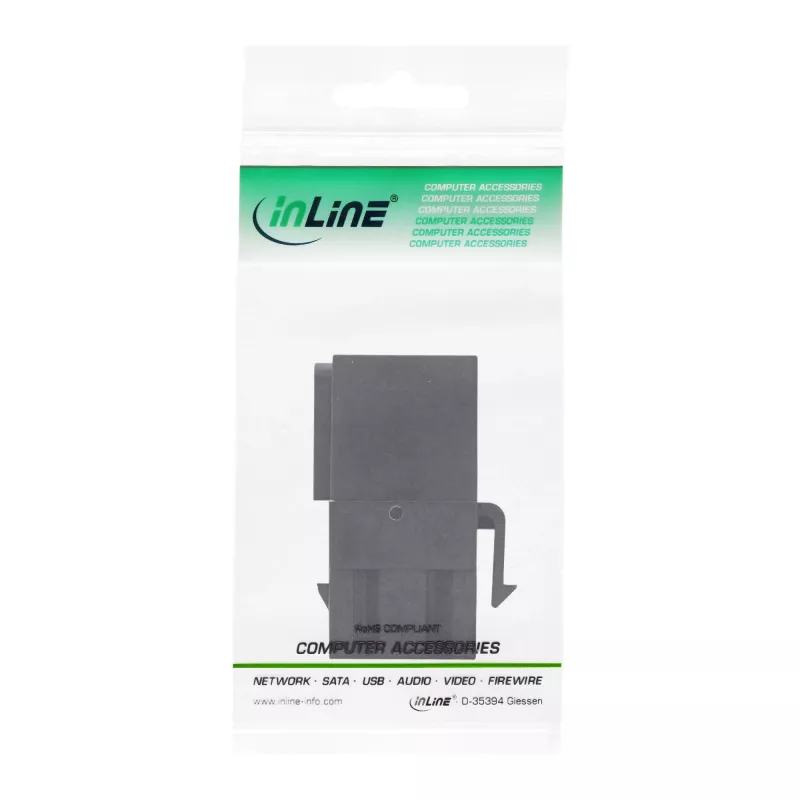 InLine USB 3.1 Snap-In-Modul, USB-A B/B, 90° abgewinkelt, schwarzes Gehäuse