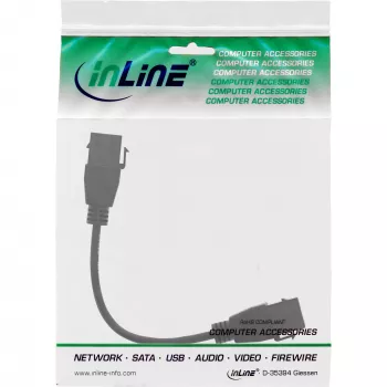 InLine USB 3.2 Gen1 2x Keystone-Adapterkabel, 2x USB A Keystone-Buchse, 0,2m