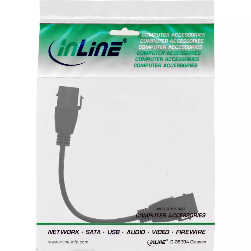 InLine USB 3.2 Gen1 2x Keystone-Adapterkabel, 2x USB A Keystone-Buchse, 0,2m