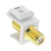 InLine Keystone Einbauadapter, für Satellitenkabel, 2x F-Buchsen, weiß
