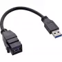 USB 3.2 Gen1 Adapterkabel InLine 76206C 0,2 m USB A Stecker auf Keystone Buchse