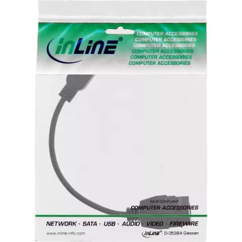 USB 3.2 Gen1 Adapterkabel InLine 76206C 0,2 m USB A Stecker auf Keystone Buchse