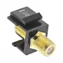 InLine Keystone-Einbauadapter, für Satellitenkabel, 2x F-Buchsen, schwarz