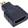 InLine HDMI-Adapter HDMI-A-Buchse / HDMI-D-Stecker, 4K/60Hz, vergoldet