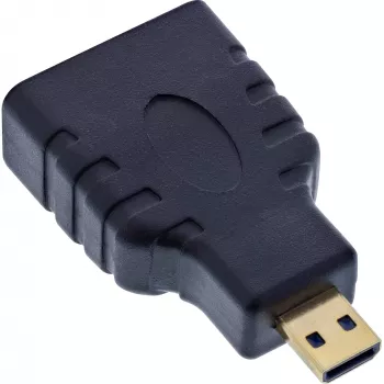 InLine HDMI-Adapter HDMI-A-Buchse / HDMI-D-Stecker, 4K/60Hz, vergoldet