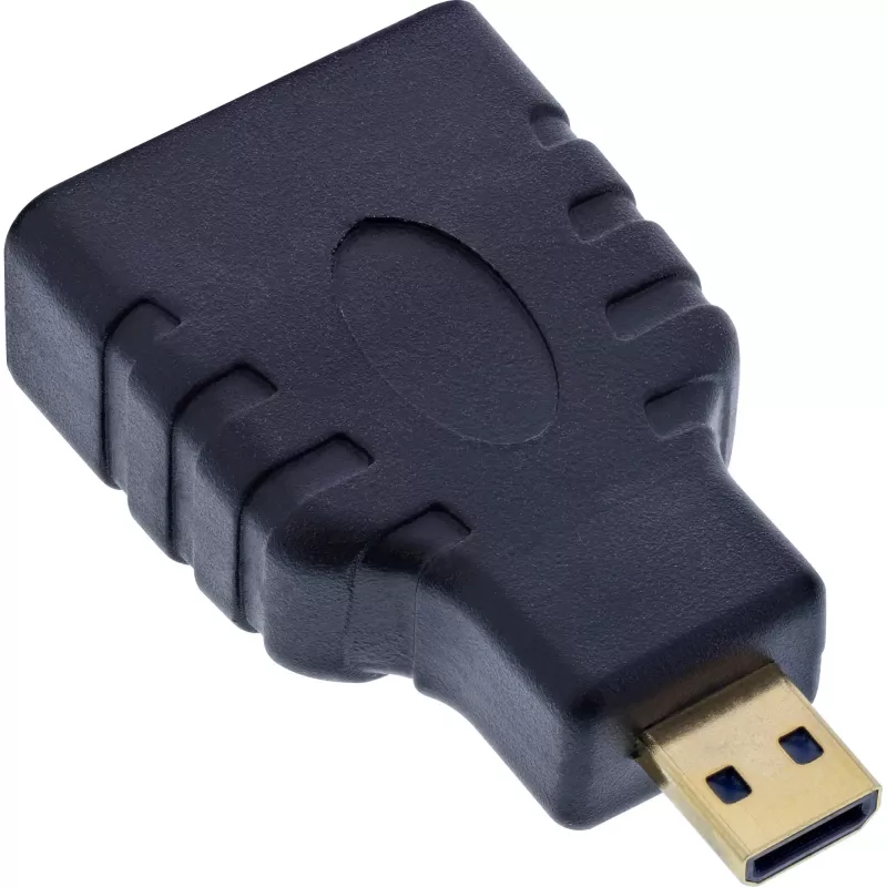 InLine HDMI-Adapter HDMI-A-Buchse / HDMI-D-Stecker, 4K/60Hz, vergoldet