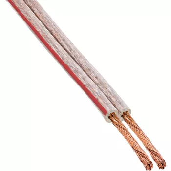 InLine Lautsprecherkabel 2x 2,5mm² CCA transparent 50m
