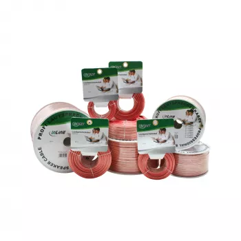 InLine Lautsprecherkabel 2x 2,5mm² CCA transparent 50m