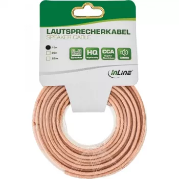 Lautsprecherkabel InLine 98310T 2x 2,5mm² CCA Transparent 10m