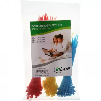 Kabelbinder-Box InLine 150 Stk. mehrfarbig — Bündelpackung 500 Stk. gesamt (MPN 59978E)