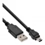 InLine USB 2.0 Mini-Kabel UStecker Typ A / Mini B Stecker, 5polig, schwarz, 0,3 m