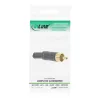 InLine RCA Metall-Stecker zum Löten, schwarz, roter Ring, für 6-mm-Kabel