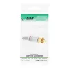 InLine RCA-Metallstecker, männlich, zum Löten, Silber, roter Ring, für 6-mm-Kabel