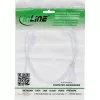 InLine USB 2.0 Kabel Typ A Stecker / B Stecker, vergoldet, mit Ferrit, weiß, 1,5 m