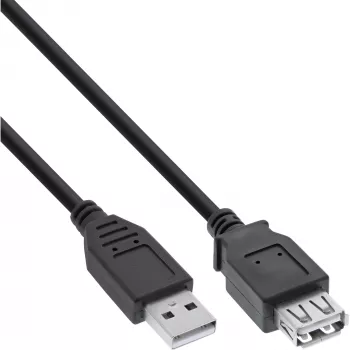 USB 2.0 Verlängerungskabel Typ A Stecker/Buchse InLine 34602B 2m schwarz