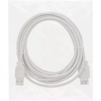 InLine USB 2.0 Verlängerungskabel Typ A Stecker / Buchse, beige, 3m, Bulk