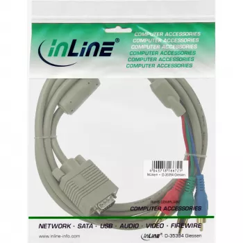 InLine VGA RGB-Kabel VGA-Stecker / 3x RCA-Stecker 2 m