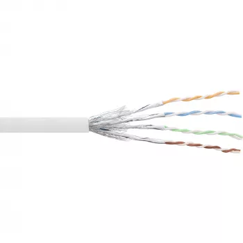 Patchkabel InLine S/FTP PiMF Cat.6 AWG27 PVC CU 100 m, weiß
