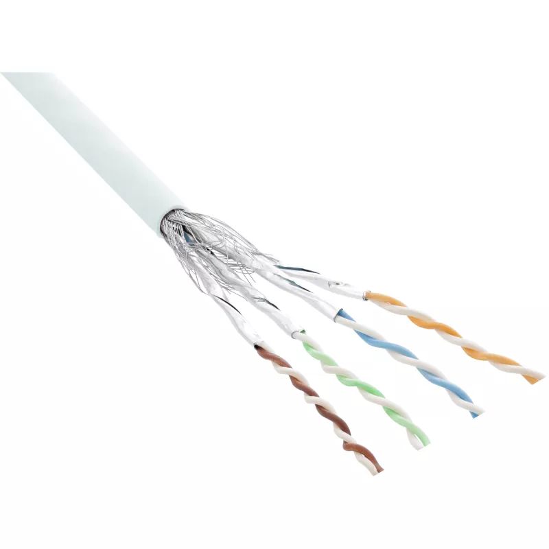 Patchkabel InLine S/FTP PiMF Cat.6 AWG27 PVC CU 100 m, weiß